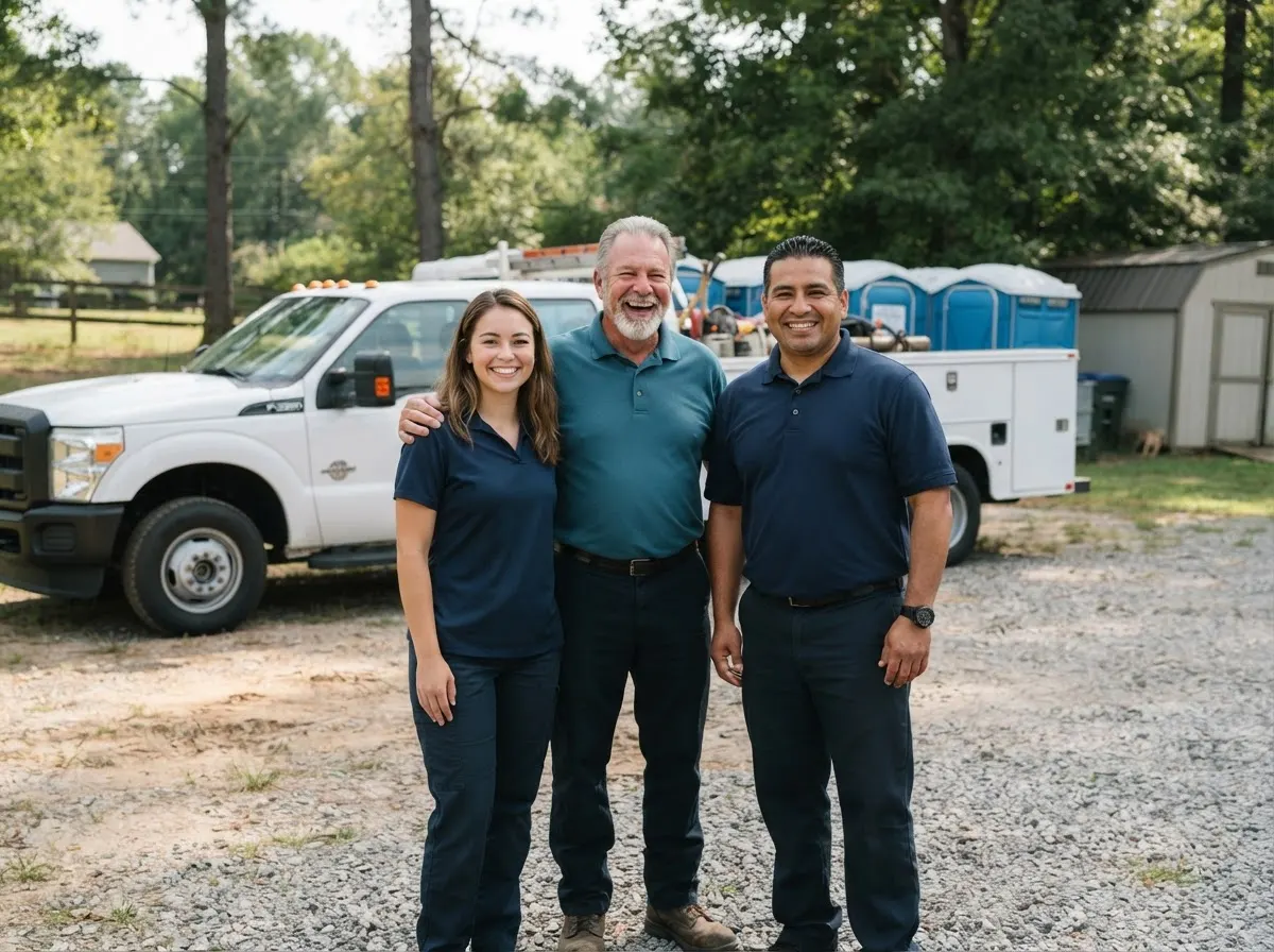 The Blue Ridge Portable Toilets team, portable toilet rentals in Morrisville, NC
